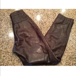 Siena Womens Dark Brown Leather Biker Pants Size 4